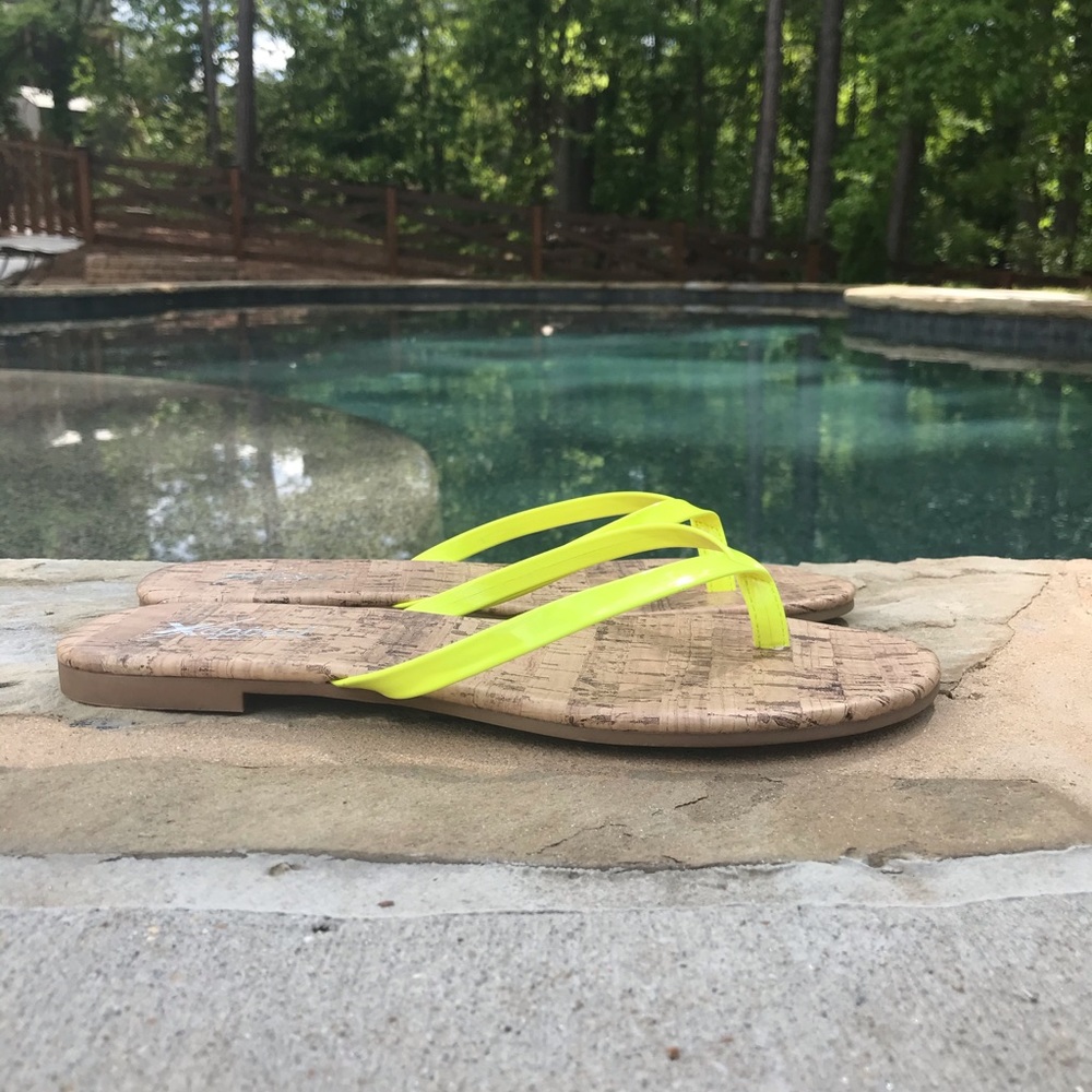 Xappeal Neon Yellow Flip Flops